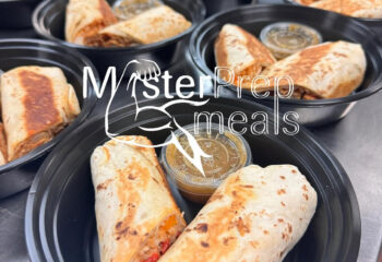 Creamy chicken fajita burrito